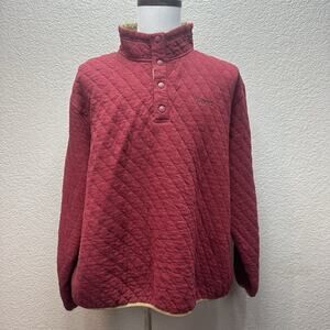 ORVIS Outdoor Quilted Snap Sweatshirt Men's Size XXL Red
